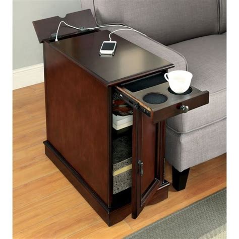 Chair Side Table With Outlets And Usb For Charging Electronics End