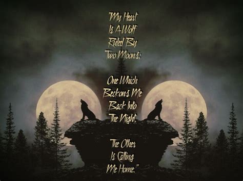 My Heart Is A Wolf Ruled By Two Moons One Which Beckons Me Etsy