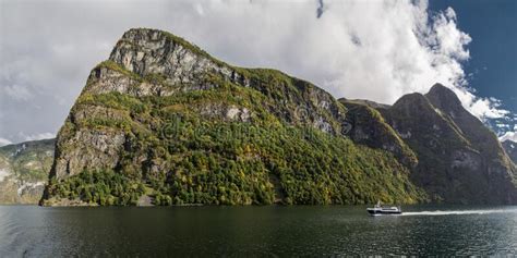 The Unesco Naeroyfjord Views From The Cruise Near Bergen In Norway
