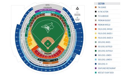 Blue Jays Stadium Map Toronto Blue Jays Seating Map Canada