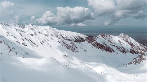 Download 1366x768 Wallpaper Winter Landscape Mountains Snow Layer