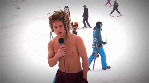 Shirtless Barefoot 17yo Ice Boy Dejay Davison In Snow At Ski Field