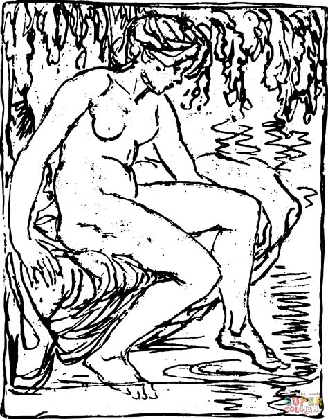 Vintage Nude Woman Art Coloring Page Free Printable Coloring Pages My