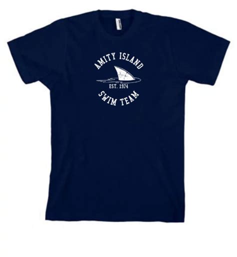 Funny Tshirt Amity Island Swim Team T Shirt Horror Movie Mens Etsy
