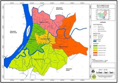 Peta Banjarmasin Lengkap Dengan Nama Kecamatan Lamudi