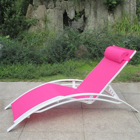 Outdoor Sun Lounger Pool Recliner Lounge Chair With Pillow China Sun Lounger And Chaise Lounge