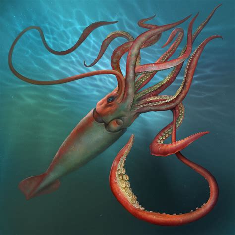 Artstation Giant Squid Eldar Zakirov Giant Squid Deep Sea