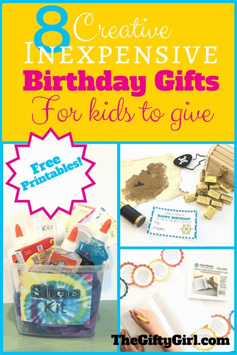 These simple diy gift ideas are unique and thoughtful. 8 Creative, Inexpensive birthday gifts for kids to give ...