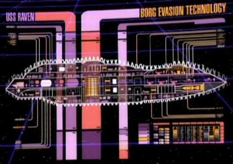 Uss Raven Borg Evasion Technology Enterprise Ncc 1701 Star Wars Star Trek Starships Ds9