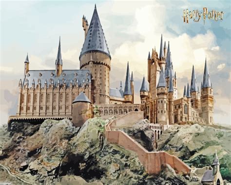 Harry Potter Hogwarts Castle Paint By Number Paint By Numbers For Sale
