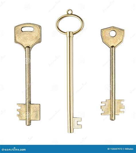 Three Brass Fitting On A White Background Royalty Free Stock Image