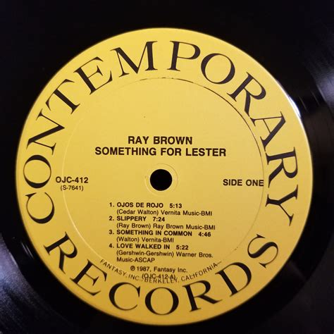 Ray Brown Something For Lester Lp Mint Elvin Jones Cedar Walton 1989