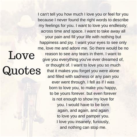 I Cant Tell You How Much I Love You Or Feel For You Word Quote Famous Quotes