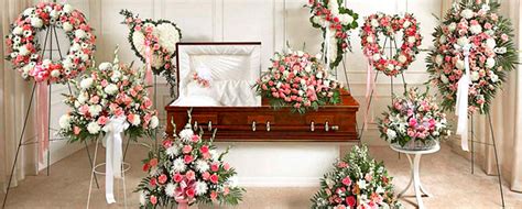 pink sympathy and tribute flower arrangments for funeral