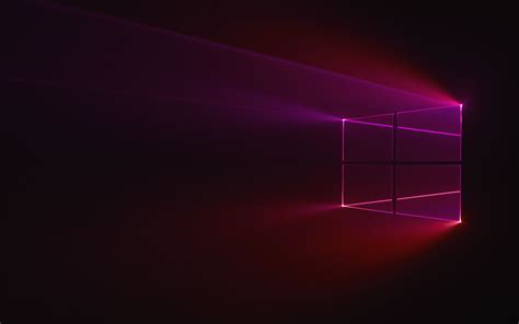 Windows 10 Viola Logo Sfondo Scuro Con Il Logo Di Windows