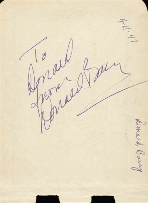 Don Red Barry Autograph Note Signed Circa 1947 Historyforsale Item
