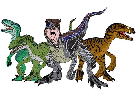 Jurassic World Raptor Squad Drawings