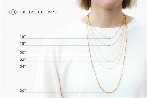 Necklace Length Chart Choosing Between Necklace Sizes — Borsheims