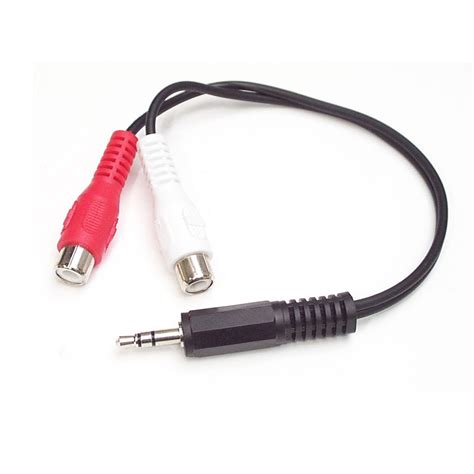 6in Stereo Audio Y Cable 35mm Male To 2x