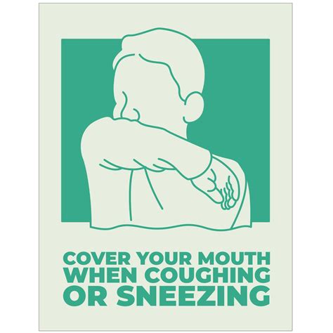 Cover Your Mouth When Coughing Or Sneezing Poster Plum Grove