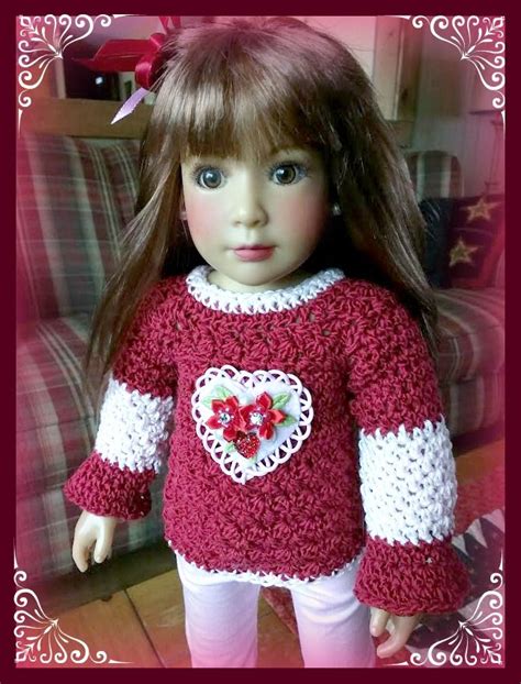 Kidz N Cats Grace Rewigged Wearing A Crocheted Valentine Sweater