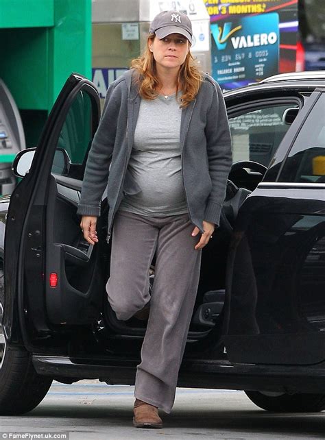 Jenna Fischer Shows Off Her Bulging Belly And Bosom While On The Beach