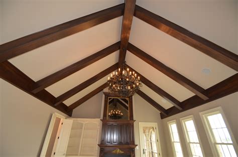 Stained Beams On Vaulted Ceiling