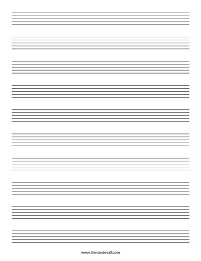 Blank Music Staff Paper Pdf 6 10 12 Stave Sheet Music