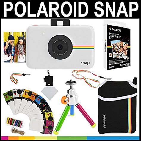 Polaroid Snap Instant Camera White 2x3 Zink Paper 20 Pack
