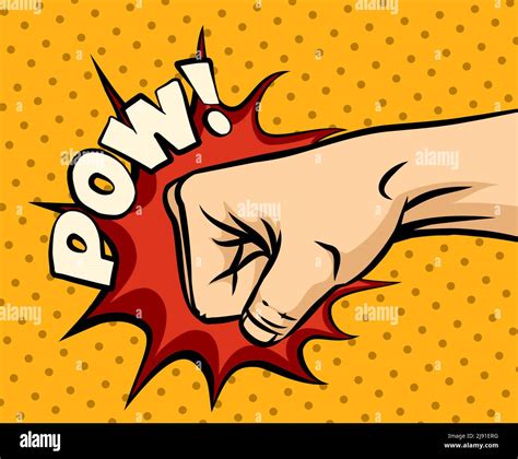 fist hitting fist punching in pop art style human violence knuckle and impact vector