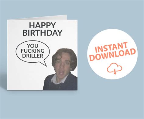 Funny British Meme Birthday Card Digital Download Etsy