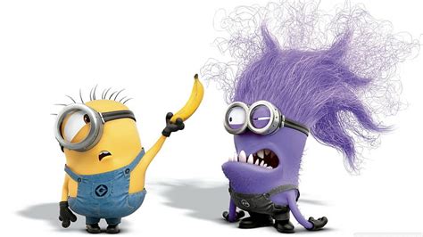 Hd Wallpaper Despicable Me Parody Wallpaper Two Person Holding Yellow Banana Illustration
