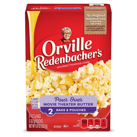 Orville Redenbachers Pour Over Movie Theater Butter Microwave Popcorn