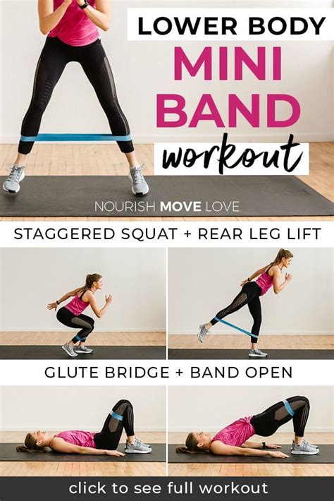8 resistance band exercises for legs video nourish move love leg workout with bands lower