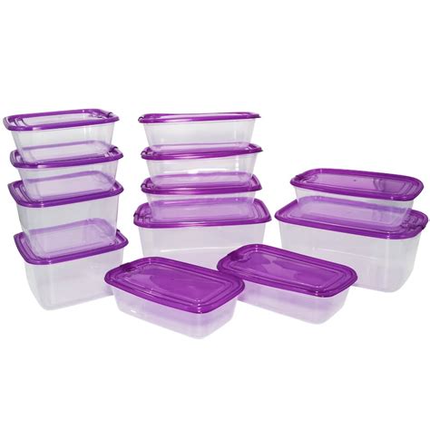 25 Off On 12 Piece Purple Lockable Food Storage Containers Set