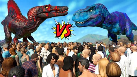 1000 Humans Vs Dinosaurs Jurassic World Evolution Breakout And Fight
