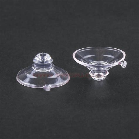 Custom Silicone Rubber Vacuum Pad Sucker Small Clear Slotted Head Suction Cups China Slotted