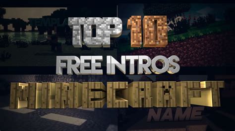Top 10 Free Intros Minecraft 2 Youtube