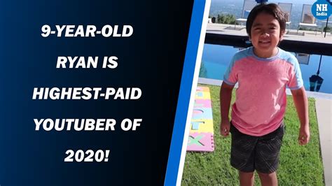 9 Year Old Ryan Is Highest Paid Youtuber Of 2020 Youtube