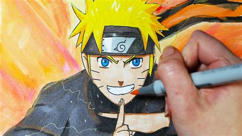 Speed Drawing Naruto Shippuden Naruto Uzumaki Youtube