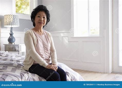 Portrait Of Senior Woman In Bedroom Of Home Stock Image Image Of Home
