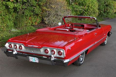 1963 Chevy Impala Ss Convertible Restored To Stock Condition 327 W