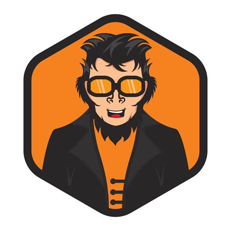 Geek Monkey Mascot Logo Design Gaming Monkey Vector Illustration