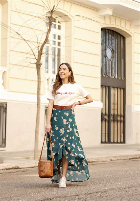 Floral Maxi Skirt Trajes De Falda Larga Moda Con Faldas Largas Moda
