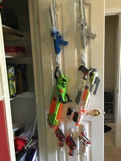 It will securely store your guns, but will also allow you to showcase. We made this Nerf gun cabinet with 2 IKEA Besta shelf ...