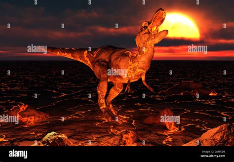 Lava Dinosaur Extinction Stock Photo Alamy