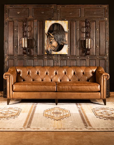 Brown Leather Chesterfield Sofa Living Room Baci Living Room