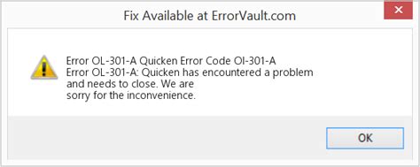 How To Fix Error Ol 301 A Quicken Error Code Ol 301 A Error Ol 301 A Quicken Has