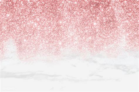 Pink Glittery Pattern On White Marble Background Vector Premium Image