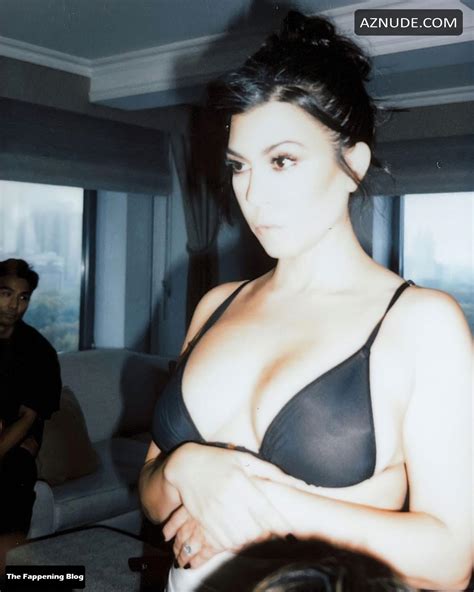 Kourtney Kardashian Sexy Poses Showing Off Her Big Tits In A See